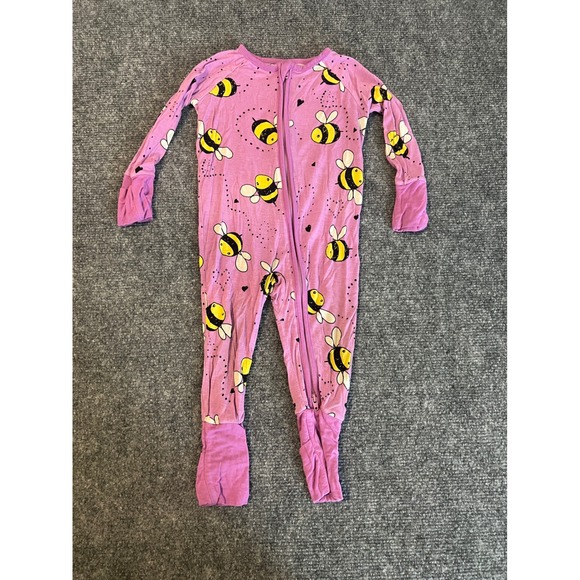 Little Sleepies Other - Little Sleepies Purple Bees Zippy Bamboo Viscose Sleeper 3-6 Months